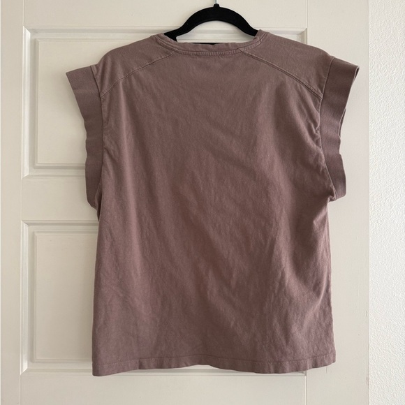 Zara Women’s Brown Muscle Tee Size Medium - Picture 3 of 4